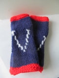 Go Vote / Your Vote Counts! Fingerless Gloves Mitts Hand-Knitted - Red, White and Blue - Ladies SM/Teen, Ladies Avg & LG + Custom Orders!