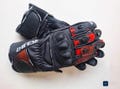 Premium Cowhide | Kangaroo Leather Dainese Style Glove with Knuckle Protection –  Black  and Red Racing Gloves