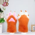 Furry Handpaws | Orange Cat Handpaws | Fur Gloves | Convention Costume Accessories | Cosplay Character Hands | Fursona Costume