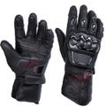 Customized Plain Black Motorcycle Gloves – Sport & Touring Leather Gear