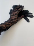 Cornelia James gloves black lace cotton black wedding gothic 6.5