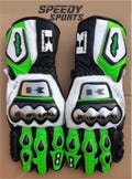 Kawasaki MOTOGP Motorbike Racing Leather Gloves - Made In Genuine Cowhide Leather - With Free Shipping