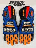 KTM MOTOGP Motorbike Racing Leather Gloves - Made In Genuine Cowhide Leather - With Free Shipping