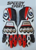 BMW MOTOGP Motorbike Racing Leather Gloves - Made In Genuine Cowhide Leather - With Free Shipping