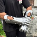 Medieval Armor Gauntlet Gloves – Steel Knight Gloves for LARP, Cosplay, Renaissance Faire, and Combat Reenactment