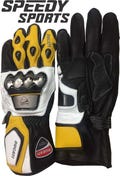 Ducati MOTOGP Motorbike Racing Leather Gloves - Made In Genuine Cowhide Leather - With Free Shipping