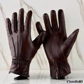 Classic Full Finger Leather Gloves – Perfect for Touring, Genuine Leather, Winter Gloves, Driving Gloves, Fashion Gloves
