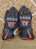 Handmade Premium Racing Motorcycle Gloves Carbon Fiber Knuckle Protection Dainese Style Leather Biker Gloves Men’s Motorbike Riding Gear
