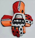 Pure CowhideKangaroo Repsol Motorcycle Leather Racing Gloves  | Protective Biker Gloves | Carbon Knuckle Armor | Premium Riding Gear
