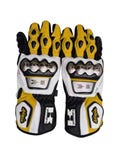 Kawasaki Ninja Men MotorBike Racing Leather Gloves