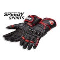Ducati MOTOGP Motorbike Racing Leather Gloves - Made In Genuine Cowhide Leather - With Free Shipping