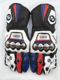 BMW M1000RR MotoGP Racing Leather Motorcycle Gloves |Biker Gloves|