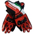 Ducati MotoGP Racing Leather Gloves – Premium Motorbike Gloves with Carbon Protection Cowhide/Kangaroo Leather motorcycle Racing Gloves