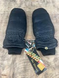 Vintage 1980s ARIS Leather Down Filled Ski Mittens Gloves Women's Large NWT