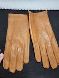 Genuine Deerskin Leather Brown Driving Gloves New Old Stock