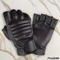Classic Black Leather Motorcycle Riding Gloves, Genuine Leather, Winter Gloves, Driving Gloves, Fashion Gloves