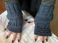 Hand Knitted Fingerless Gloves