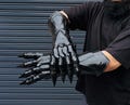 Nazgul Inspired Medieval Gauntlet Gloves | Gothic Fantasy Etched Steel Armor | LARP & Cosplay Costume Accessory | Halloween Gift