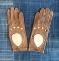 Vintage mushroom leather soft unused driving gloves Women’s size small 7.5