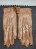 Vintage NOS Brown Ladies Driving Gloves Genuine Deerskin Small
