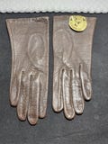 Vintage Dark Brown Ladies Genuine Deerskin Driving Gloves Size 6