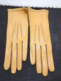 Vintage New Old Stock Tan Genuine Deerskin Driving Gloves
