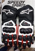 Alpinestars MOTOGP Motorbike Racing Leather Gloves - Made In Genuine Cowhide Leather - With Free Shipping