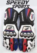 Honda HRC MOTOGP Motorbike Racing Leather Gloves - Made In Genuine Cowhide Leather - With Free Shipping