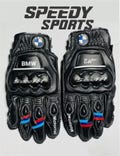 BMW S1000RR MOTOGP Motorbike Racing Leather Gloves - Made In Genuine Cowhide Leather - With Free Shipping