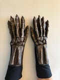 Ancient Skeleton Hands Adult Rotting Undead Halloween Costume Gloves