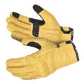 Motorcycle Leather Racing Gloves, Yellow Cowhide Natural Leather Gloves for Men & Women, Touchscreen Riding Gloves
