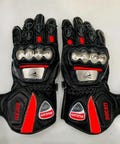 Ducati leather Gloves, Handmade Gloves, Ducati Motorbike Leather Gloves, Motorcycle racing gloves, Free Shipping Worldwide