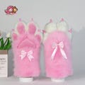 Pink Handpaws | Furry Handpaws | Sakura Pink Furry Handpaws With Bows | Pink Cat Handpaws | Puppy Paws | Cat Paws | Tiger Paws