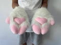 Squeaky Fursuit Hooves Hand Paws, Anime Cosplay Sheep Paws, Cosplay Hooves Gloves For Halloween Anime Costume Party
