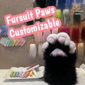 Handmade Custom Furry Paw Gloves | Squeaky Soft Plush Paws | 10 Colour Options | Perfect for Fursuit, Cosplay, Halloween & Costume Parties