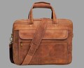 Men's Vintage Crazy Horse Leather Laptop & Travel Bag