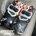 Alpinestars MOTOGP Motorbike Racing Leather Gloves - Made In Genuine Cowhide Leather - With Free Shipping