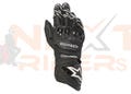 Alpinestars GP Pro R3 Black and White Gloves Leather Motorcycles Race Gloves