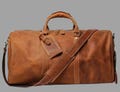 Vintage Brown Crazy Horse Leather Travel Duffle Bag