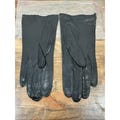 1960s Vintage Exclusive Womens Kay Fuchs Design Black Leather Gloves 7 1/2 NWOT