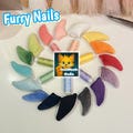 Furry Claw Fabric Nails—Handmade Plush Short-Pile Elastic Nails for Fursuit Paws, DIY Cosplay Accessories in Multiple Colors
