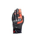 premium Cowhide | Kangaroo Leather Dainese Style Glove with Knuckle Protection –  Black & White and orange Racing Gloves