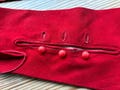 Ladies red suede gloves