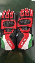 Ducati Racing Gloves – Premium CowhideKangaroo Leather Motorcycle Gloves with Carbon Fiber Knuckle Protection | Tricolor Italian Design
