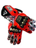 vyperx Leather motorcycle Racing Gloves, Leather Motorbike Gloves- CE -Certified | - Top grain Cowhide mild leather Gloves