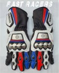 Yamaha Motorbike MOTOGP Racing Leather Gloves - Made In Genuine Cowhide Leather - With Free Shipping