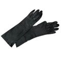 Vintage Made in France kid leather long black 13 inch gloves 6