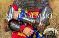 MEDIEVALMART Medieval Mid Century Mongolian military warrior full arms metal armor ~ Gothic High Quality Steel Hand Protector for Enemy