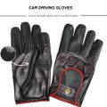 Real soft leather reverse stitched full finger breathable driving gloves Unisex Touchscreen Driving Gloves with Good Grip for a Secure Drive