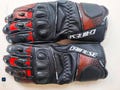 Dainese Motorcycle Leather Racing Gloves Cowhide With Fleece/Kangaroo With Kevlar Leather| Black& Red addition Racing Gloves